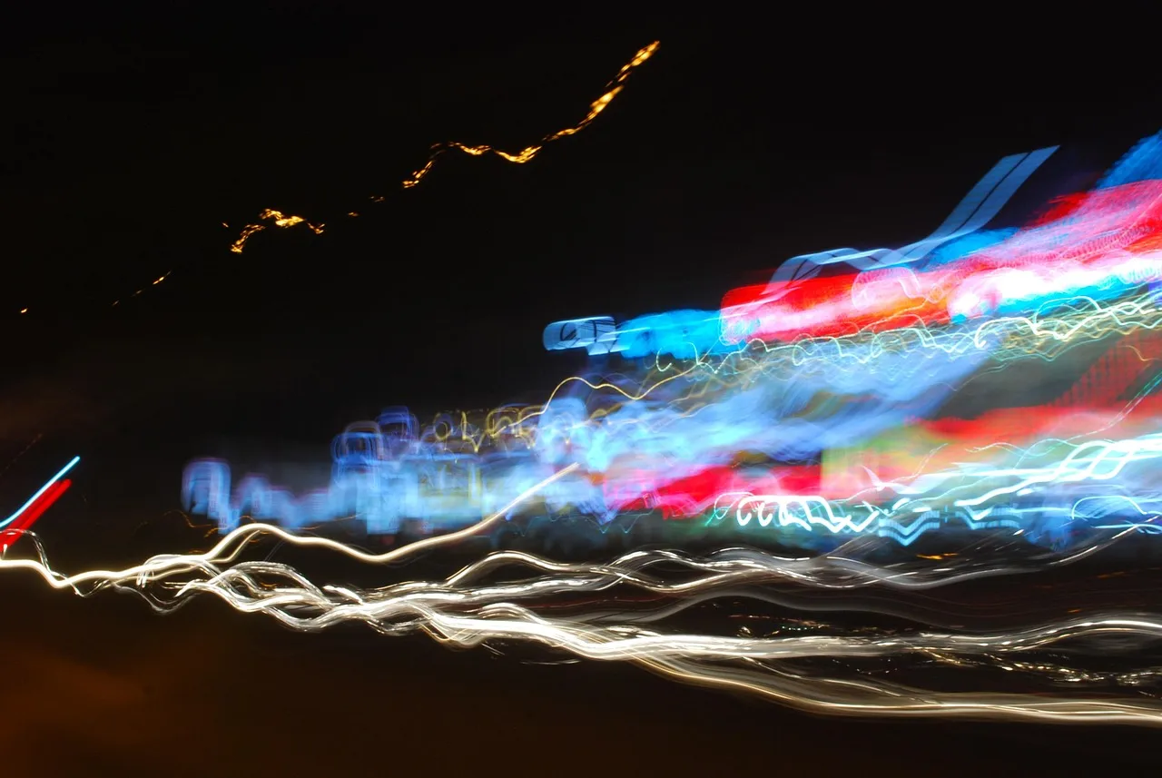 Abstract light trails