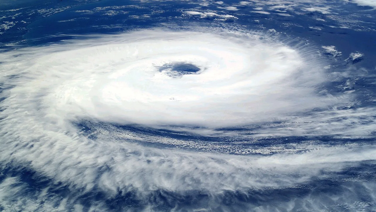 A tropical cyclone seen from space