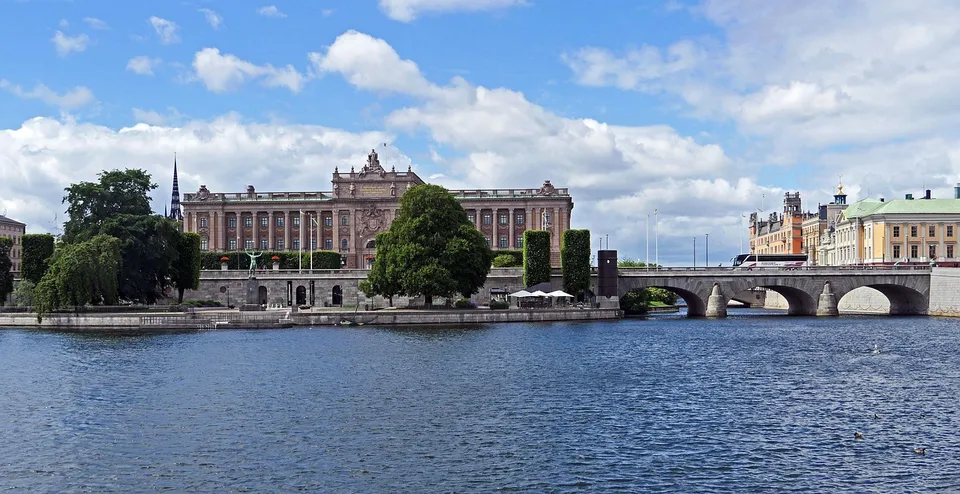 Helgeandsholmen, home of the Swedish parliament, in Stockholm