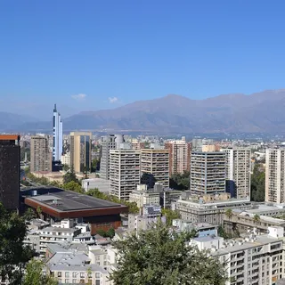 A city skyline in Latin America
