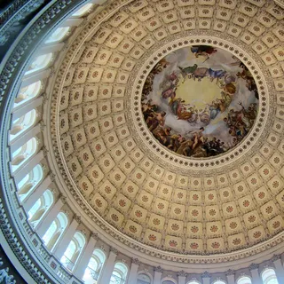 Inside the rotunda of the U.S. Capitol