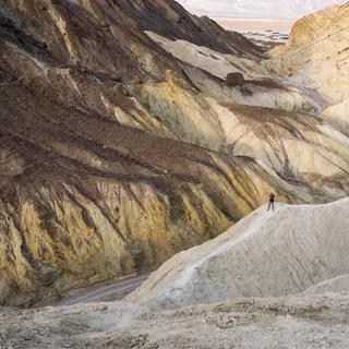 Eroded hills in Death Valley, California