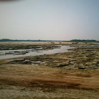 The Gandak river at Valmiki Nagar in Bihar, India.